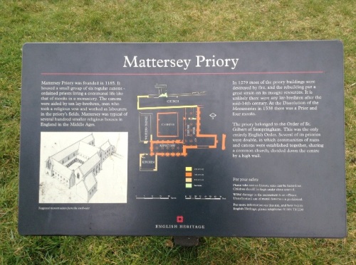 Mattersey Priory plaque